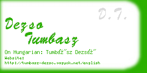 dezso tumbasz business card